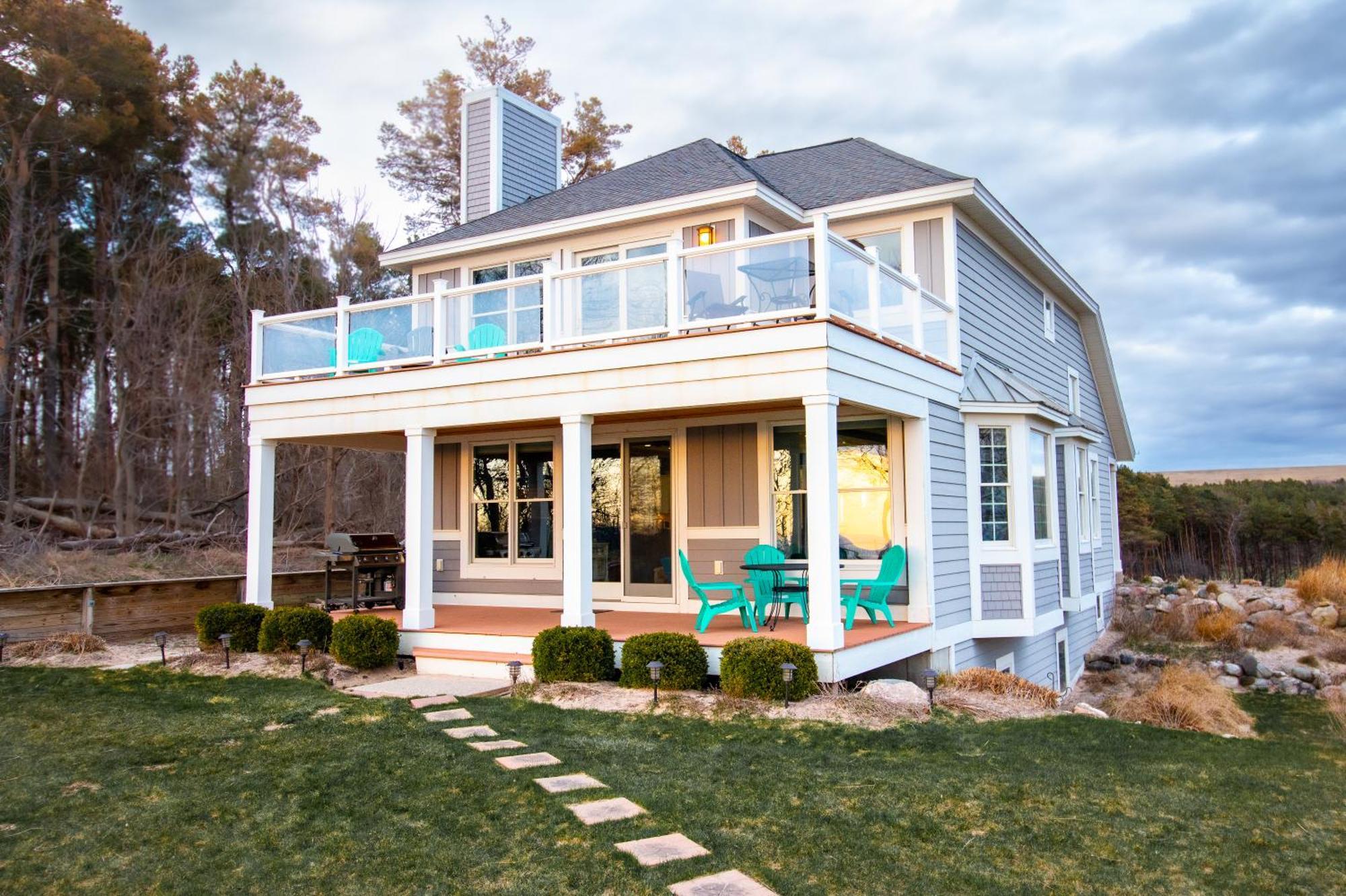 12 Person Hot Tub Overlooking Lake Michigan Villa Ludington Exterior photo